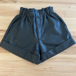 Abercrombie Vegan Leather Shorts